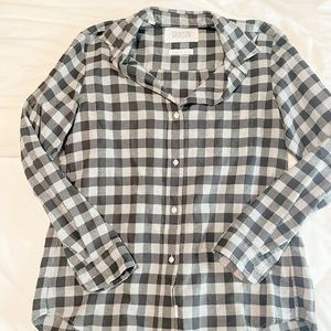 Grayson Black and Gray Flannel Button Down